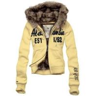 dames abercrombie fitch fur hooded outwear zip new york est 1892 geel Winkel Arnhem 357s0119